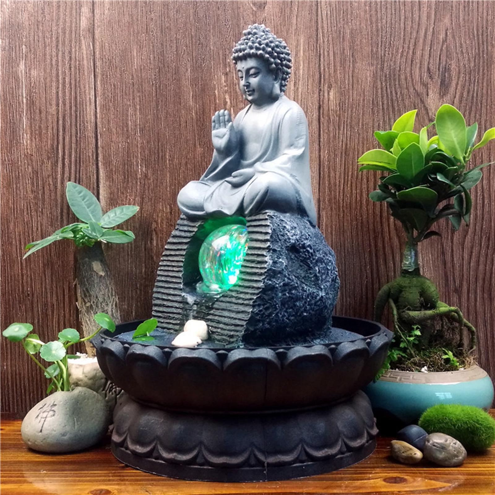 Resin Statues Tabletop Water Fountain for Relaxation Decoration