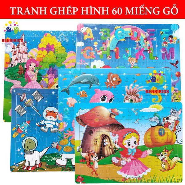 Tranh Ghép Hình Gỗ 60 Miếng Nhiều Chủ Đề