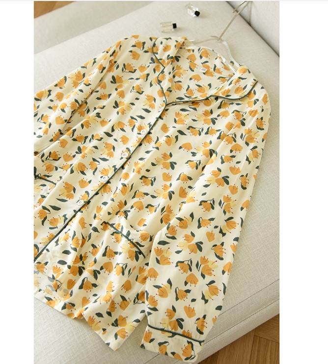 Đồ Bộ Mặc Nhà, Pijama Nữ Dài Tay Azuno AZ1809 Chất Liệu Cotton Lụa Chất Mát(Kèm ảnh thật