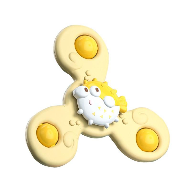 Combo 2 Đồ chơi Spinner Con Quay dán tường hoạt hình Cá Heo giác hút màu sắc vui nhộn phát triển kĩ năng cho bé 1 tuổi - Vacimall