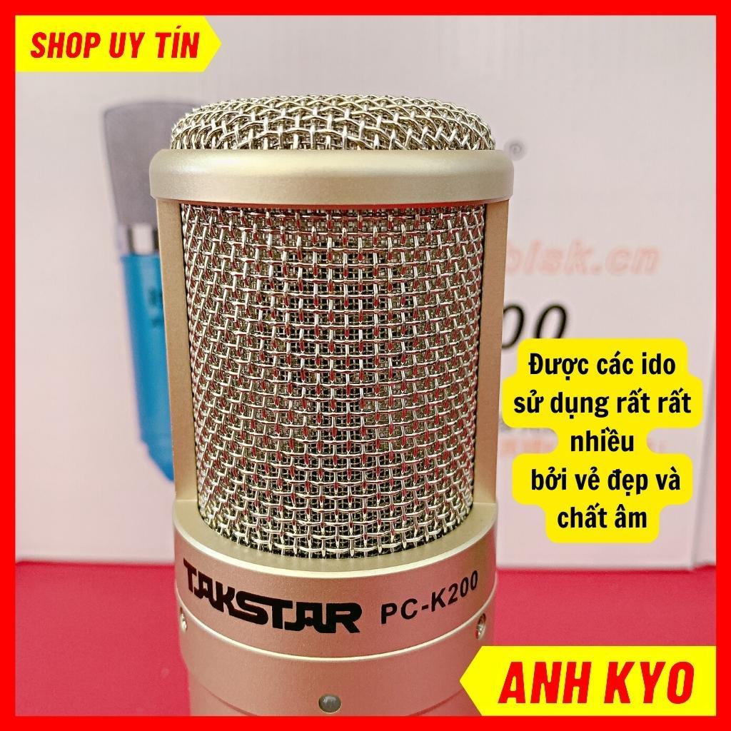 Mic k200, micro livestream k200 hợp kim màu bạc dùng nguồn 48V phù hợp nhiều dòng sound card, mixer