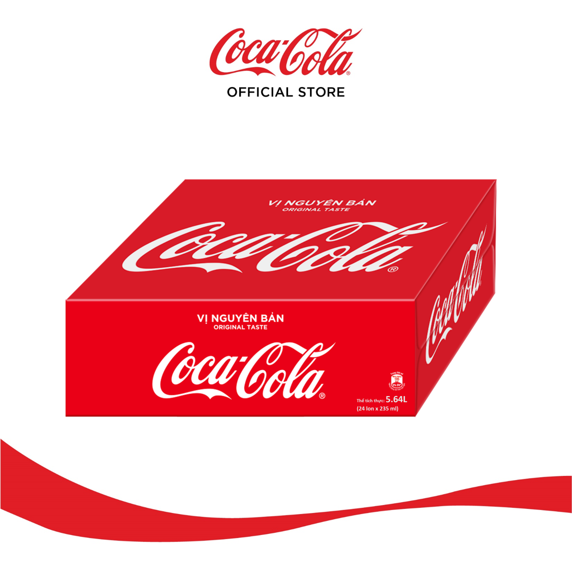 Thùng 24 Lon Mi-nhon Nước Giải Khát Coca-Cola vị Nguyên Bản Original 235mlx24