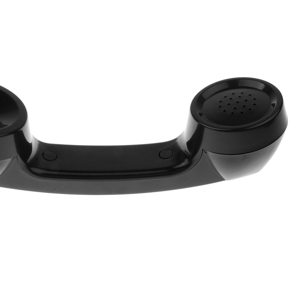 2x3.5 Mm Microphone Retro Mobile Phone Handset Telephone Classic Receiver Black