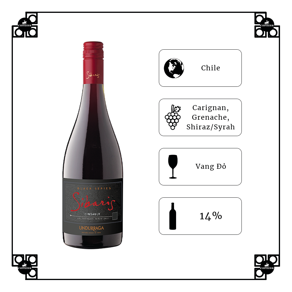 Rượu Vang Chile Undurraga Sibaris Black Series Syrah-Carignan-Grenache