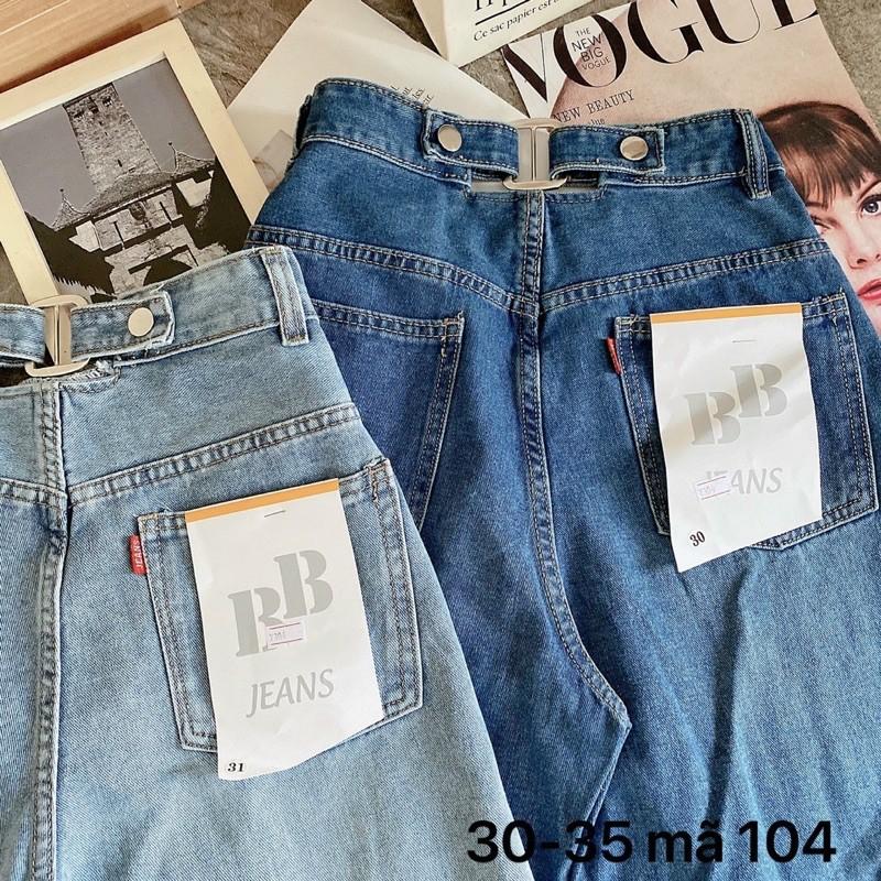 Quần baggy jean nữ    Quần baggy jean nữ size đại lưng kiểu từ 55kg đến 80kg hàng VNXK MS104 Bigsize 2KJean