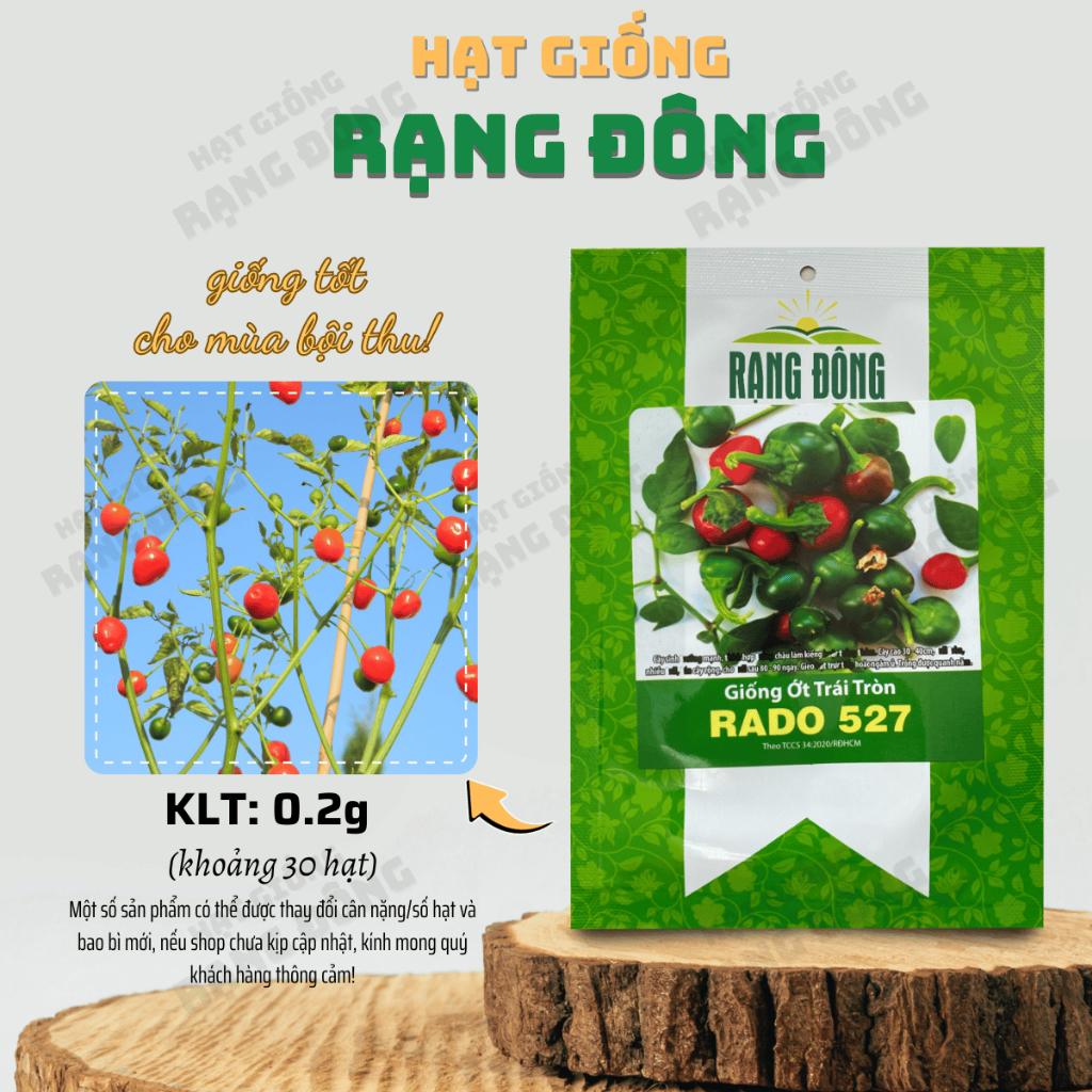 Hạt giống Ớt Trái Tròn Rado 527 (0,2g~30 hạt) trồng quanh năm, làm kiểng, ăn được - Hạt giống Rạng Đông
