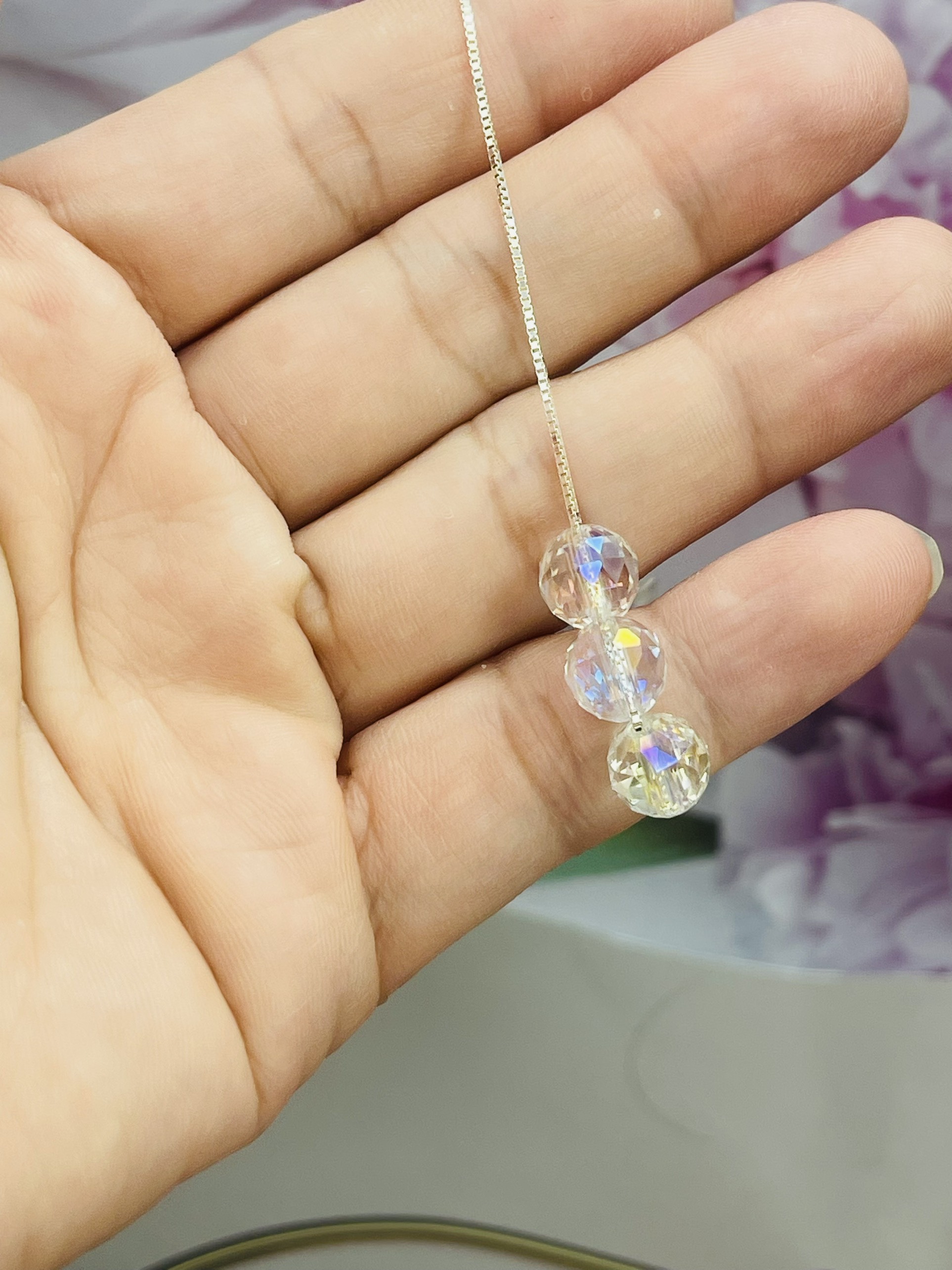 Lắc tay Bạc 925 xi Kim và Đá Pha Lê Áo