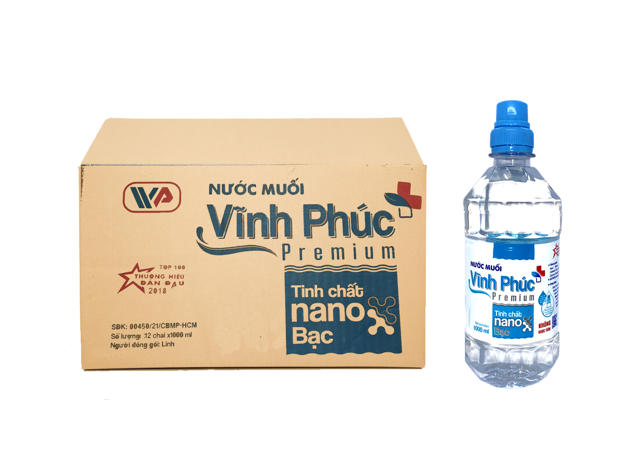 Thùng Nước Muối Vĩnh Phúc Premium - Tinh chất Nano Bạc - Tăng cường khả năng diệt khuẩn