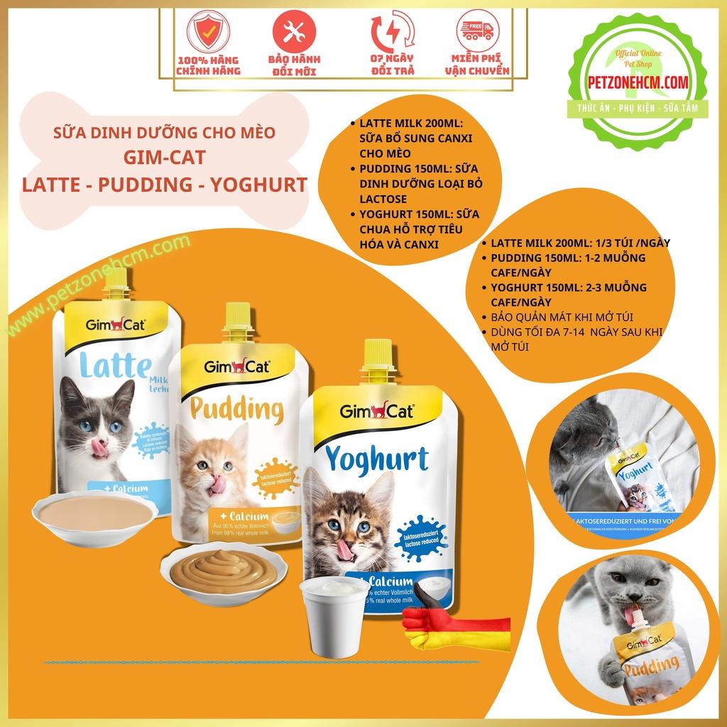 Gel dinh dưỡng từ sữa cho mèo GIMCAT Yoghurt 150g / Pudding 150g / Latte 200ml