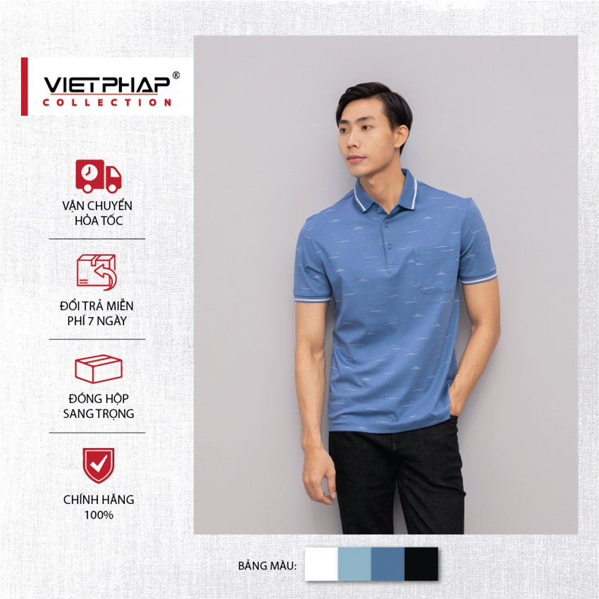 Áo Thun Polo Nam Trung Niên Tay Ngắn Có Túi Cao Cấp 31783 Việt Pháp