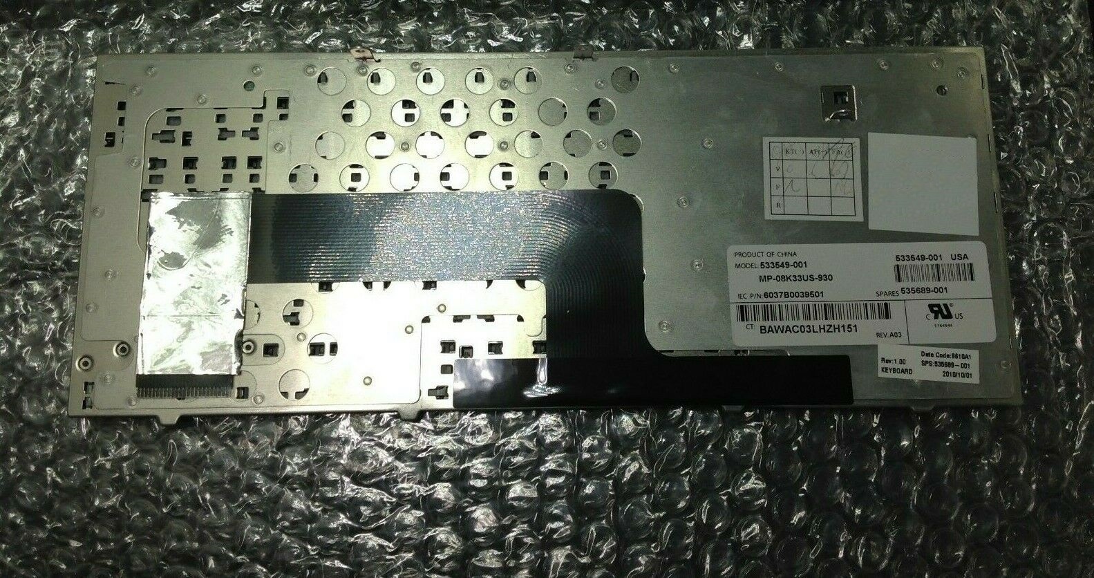 Bàn phím dành cho Laptop HP Mini 110 1101 110c-1000 US Layout Black