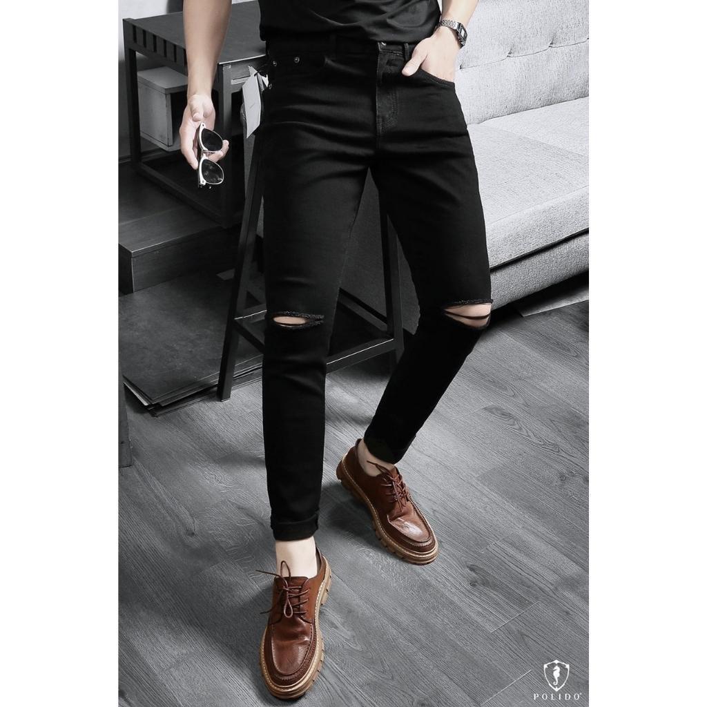 Quần jean nam đen xám không rách gối chất bò cao cấp co dãn 4 chiều, quần rin nam đẹp AD60JM NHIỀU MẪU HOT