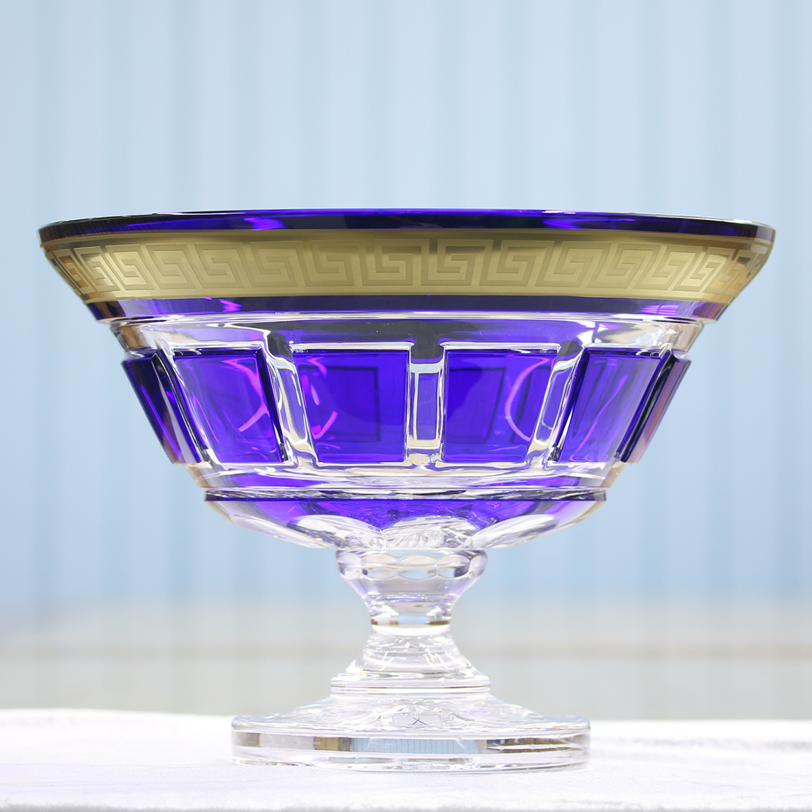 Đĩa Hoa quả Pha lê Màu - Mạ vàng Apollo Arnstadt 30cm
