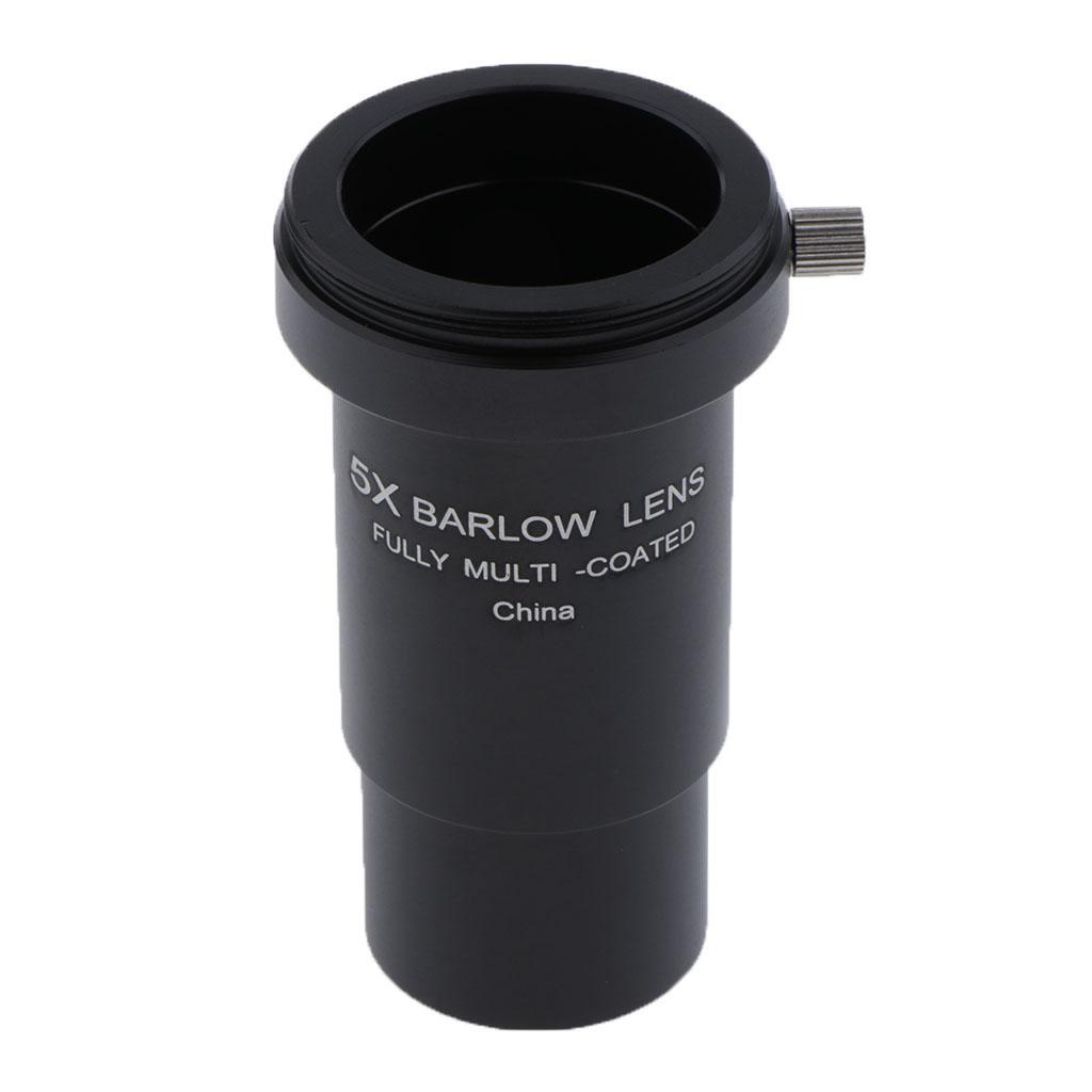 Telescope Eyepiece Barlow Lens 5X for Astronomical Photography with Filter