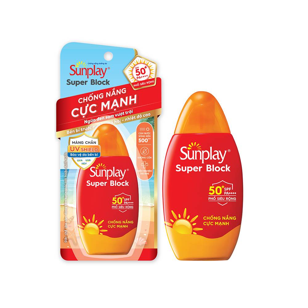Kem chống nắng Sunplay cực mạnh dạng sữa Sunplay Super Block SPF 81, PA++++ 70g