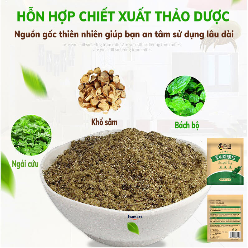 Gói 2 Túi Thơm Thảo Dược Lót Gối Đệm Duolamao Diệt Mạt Bụi Chống Ngứa Giúp Bạn Ngủ Ngon