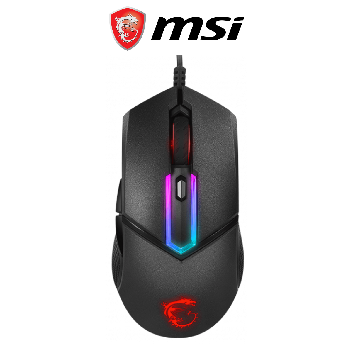 Chuột Gaming MSI Clutch GM30 Đèn LED RGB, 8 Nút, 6200 DPI Với 6 Mức DPI, Dây Cắm USB Dài 2M - Hàng Chính Hãng