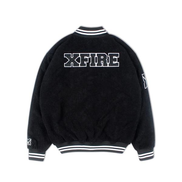 Áo Khoác Bóng Chày Bomber Varsity Màu Đen Nhung Tăm Thêu Cao Cấp Form Rộng By Local Brand Xfire