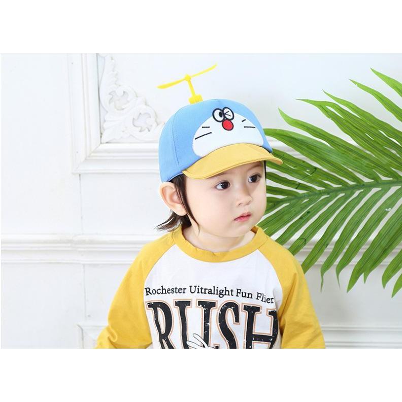 Nón mũ lưỡi chai hình chú doremon cực kute cho bé từ 5 đến 18 tháng