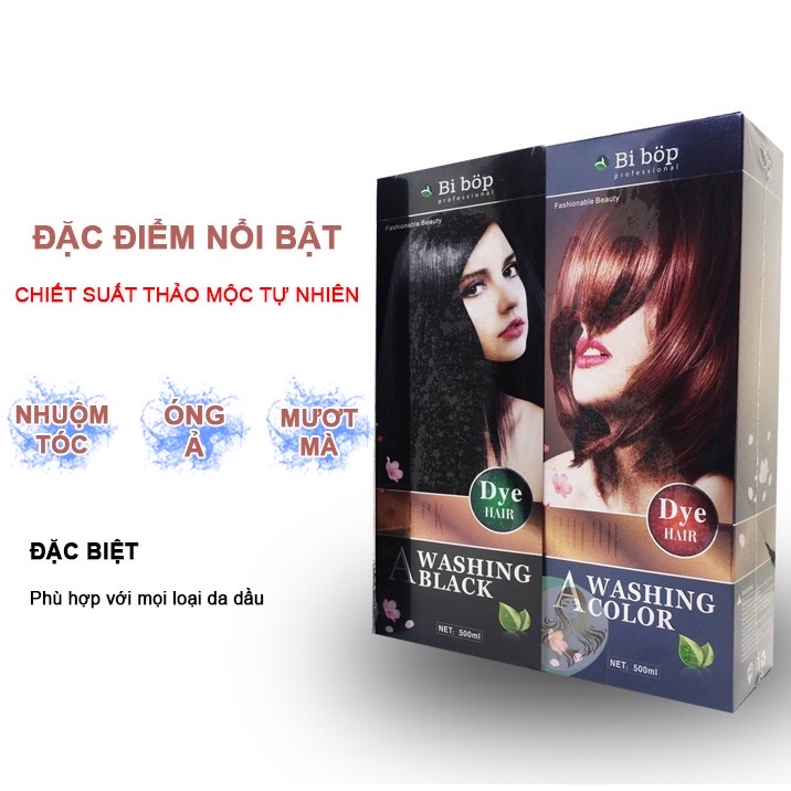 Dầu Gội Phủ Bạc Chai 500ml Thảo Dược – An Toàn, Dịu Nhẹ, Không Cay
