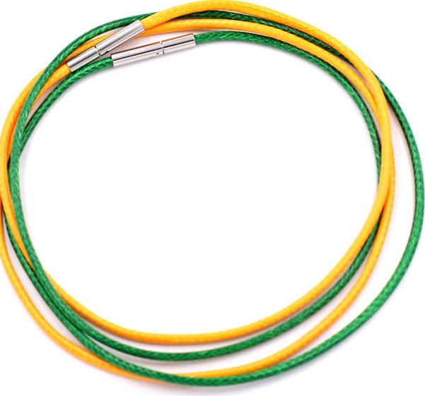 Combo 2 sợi dây vòng cổ cao su - xanh lá + vàng DCSXLV1