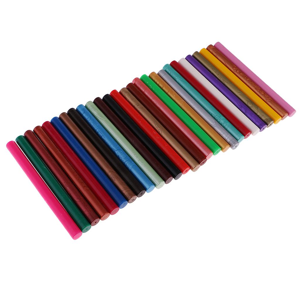 10pcs Multi-color Round Sealing Wax Sticks for Wedding Invitation Letter Card Stamp