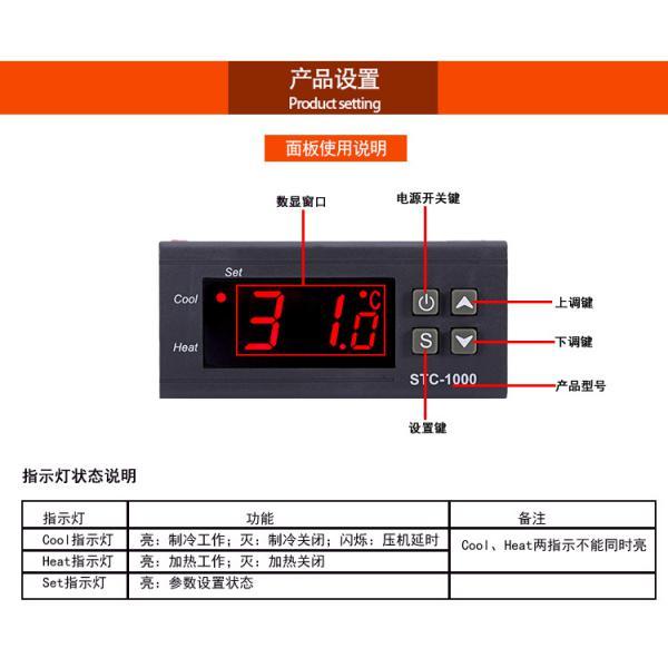 2x Dual Stage Digital Temperature Controller Fahrenheit Thermostat with Sensor for 3D Printer,Freezer,Fridge,Hatching