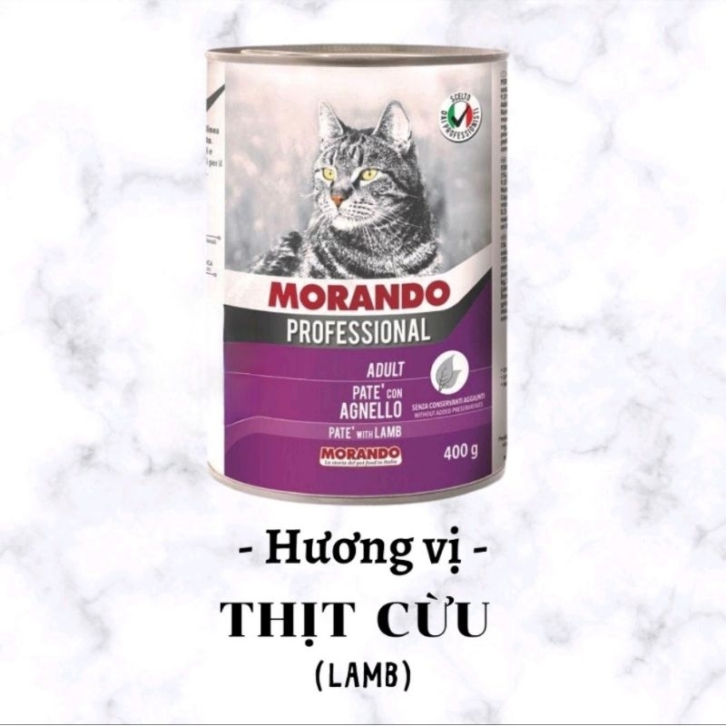 Pate Cho Mèo Nhiều Vị Morando Professional 400g, Thức Ăn Ướt Pate Cho Mèo 11 Vị Hấp Dẫn