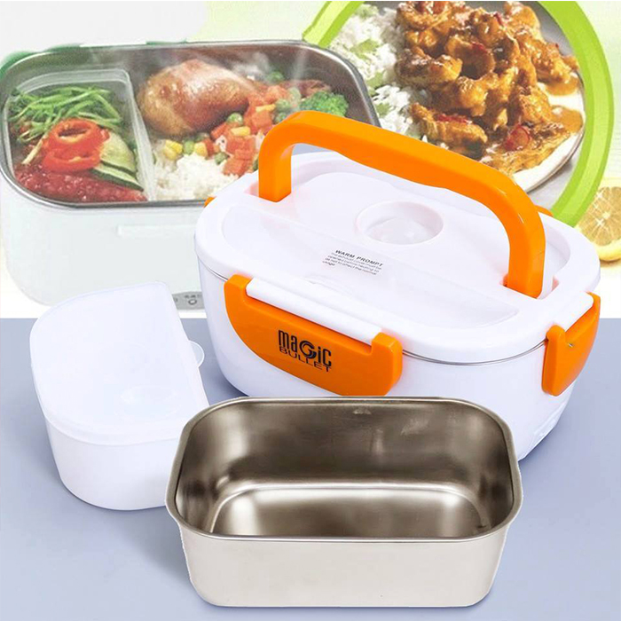 Cặp lồng Hộp đựng cơm nóng cắm điện MaGic ruột inox 304 cao cấp an toàn