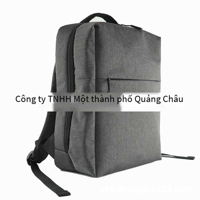Giao hàng nhanh ba lô USB tùy chỉnh Xiaomi cùng phong cách đơn giản ba lô công sở bình thường phụ nữ và nam giới logo túi máy tính