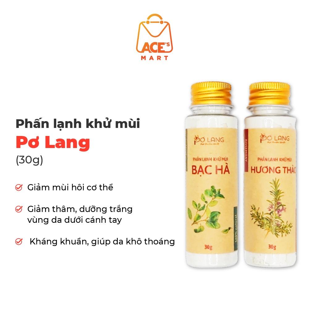 Phấn lạnh khử mùi nách Pơ Lang giảm thâm dưỡng trắng, giảm mùi hôi cơ thể hiệu quả hương Bạc Hà và Hương Thảo 30g