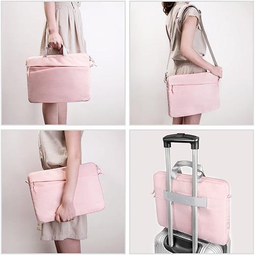 Túi Xách Tomtoc Messenger Bags dành cho Macbook 13″ Pink bảo vệ hoàn hảo chống va đập - HÀNG CHÍNH HÃNG