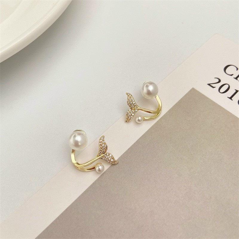 Bông tai thời trang nữ đuôi cá đính cườm BTAS 222