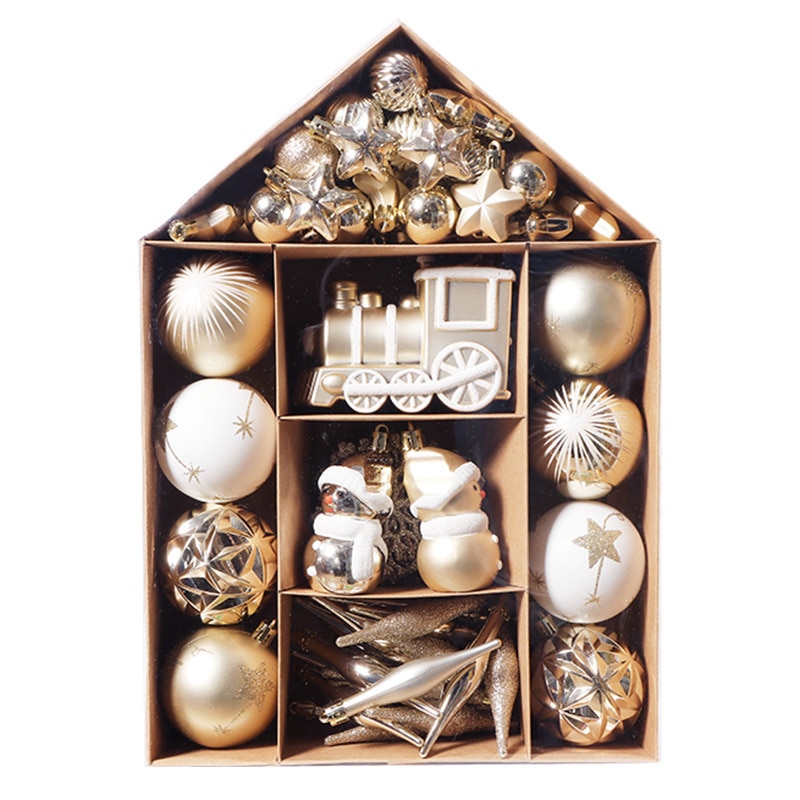 Trọn bộ phụ kiện trang trí cây thông Noel 70pcs Christmas Ball Ornaments Set For Holiday Home Party Decorat