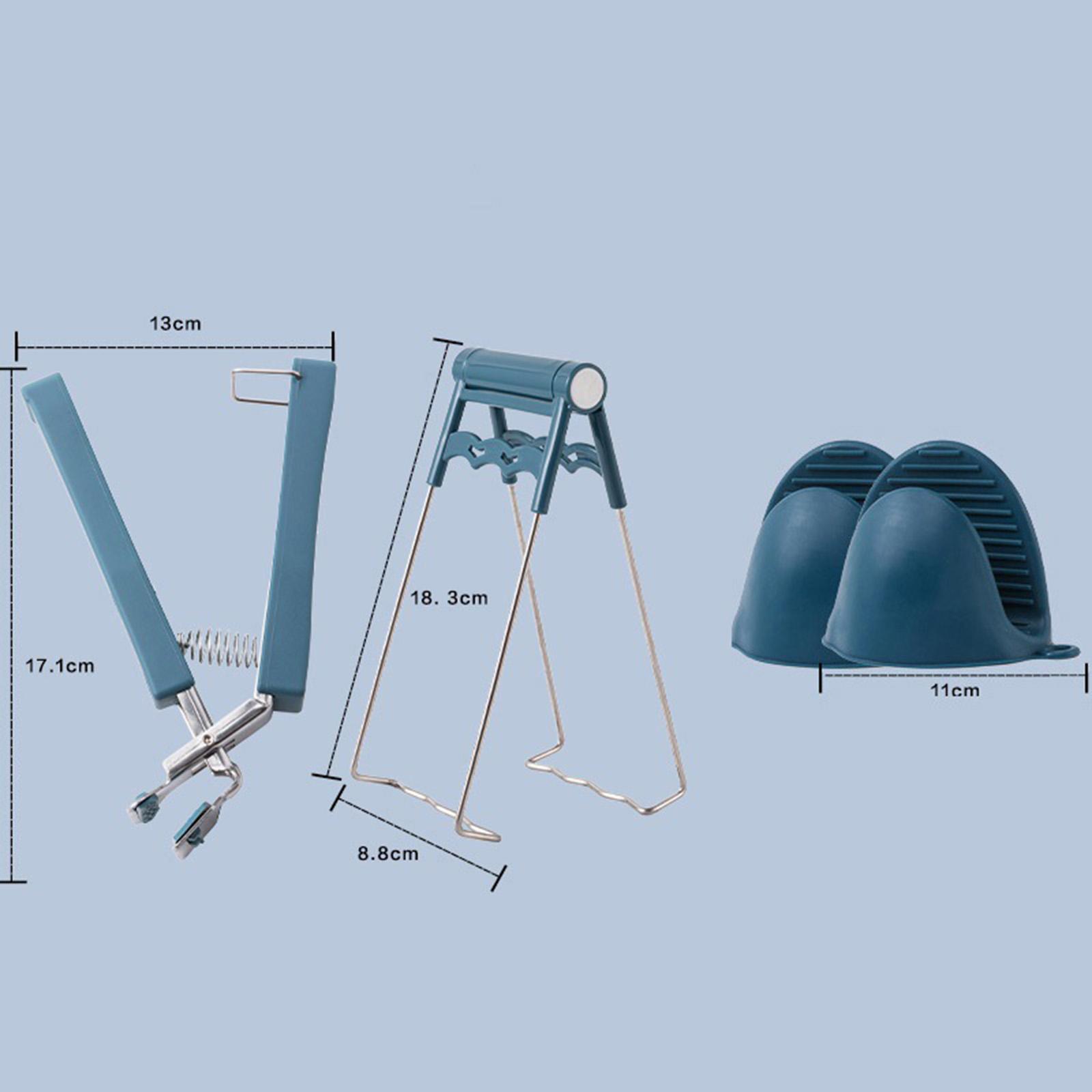 Bộ dụng cụ 6 món nhấc nồi, kẹp nồi nhà bếp chống nhiệt, chống nóng