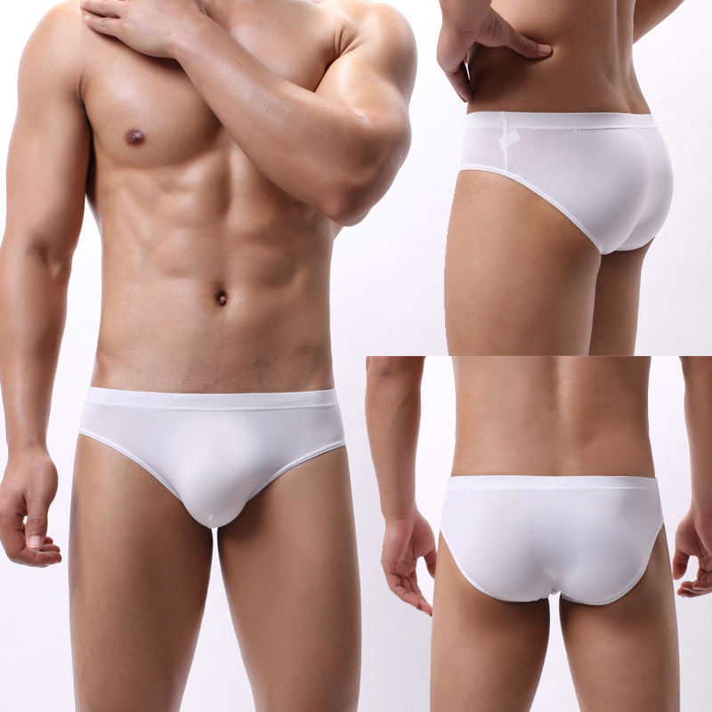 Combo 3 quần lót nam thun lạnh tam giác màu trơn đơn giản, sịp nam cạp nhỏ QLJ03