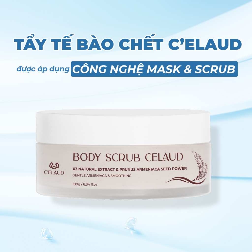 Combo 2 tẩy tế bào chết, tái tạo và làm mịn da Body Scrub Celaud