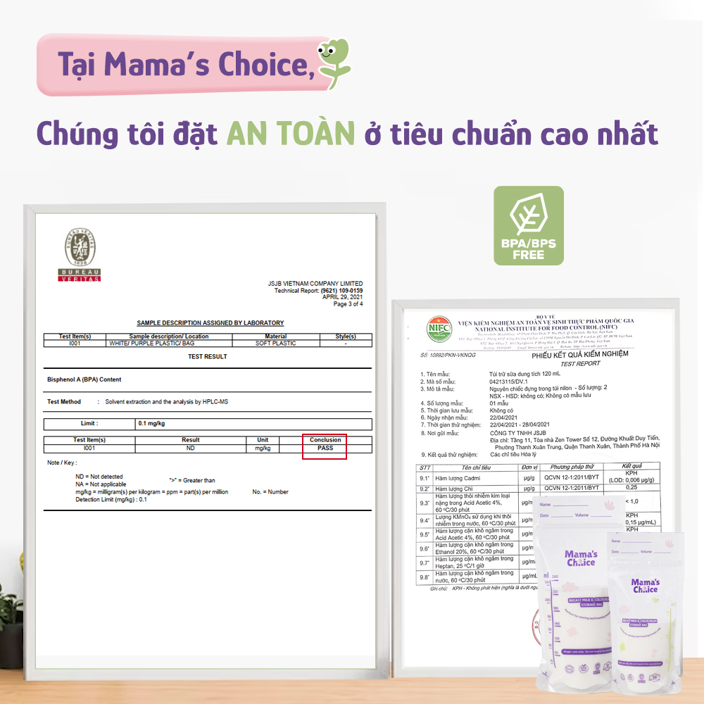 Túi Trữ Sữa Và Bảo Quản Sữa Mẹ Mama’s Choice, Bịch Đựng Sữa Mẹ, Có Khóa Zip Tiện Lợi An Toàn, Lẻ 10 Túi