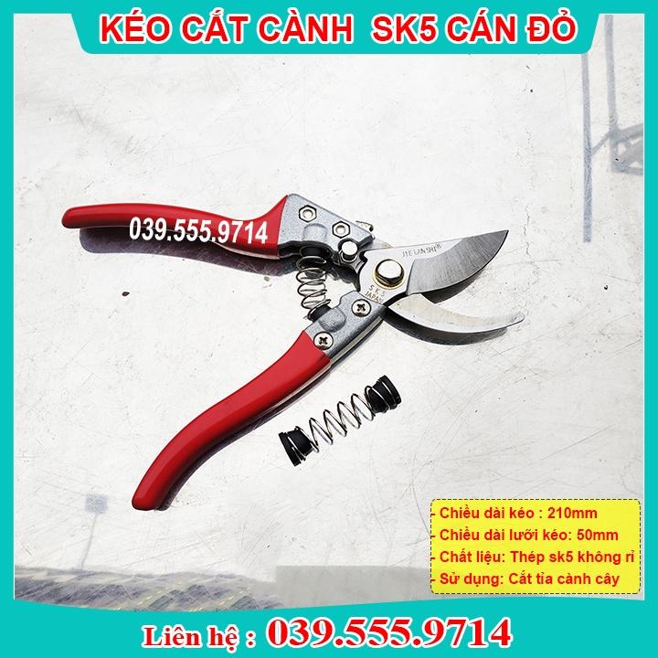 KÉO CẮT CÀNH SK5 CÁN ĐỎ NHẬT BẢN - KÉO BỀN ĐẸP GIÁ RẺ