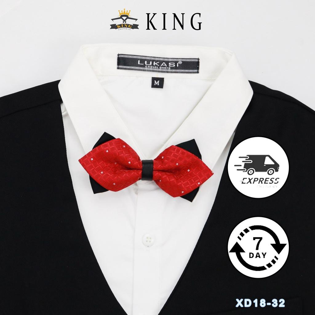 Nơ đeo cổ áo vest gile sơ mi nam KING vải silk sang trọng giá rẻ X32