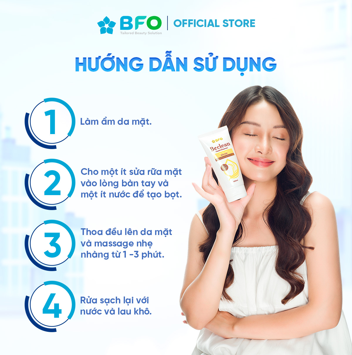 Sữa Rửa Mặt Thiên Nhiên Công Nghệ Anh Quốc Beclean Sạch Sâu Dưỡng Trắng Dung Tích 150ml