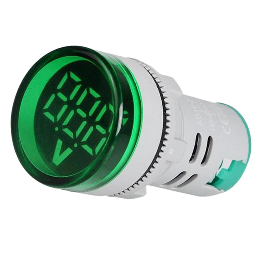 2xVoltmeter AC 12-500V Voltage Meter Power Monitor LED Indicator Green