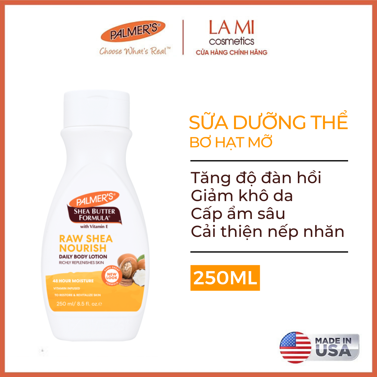 Sữa dưỡng thể dưỡng ẩm Bơ Hạt Mỡ Palmer's 250ml