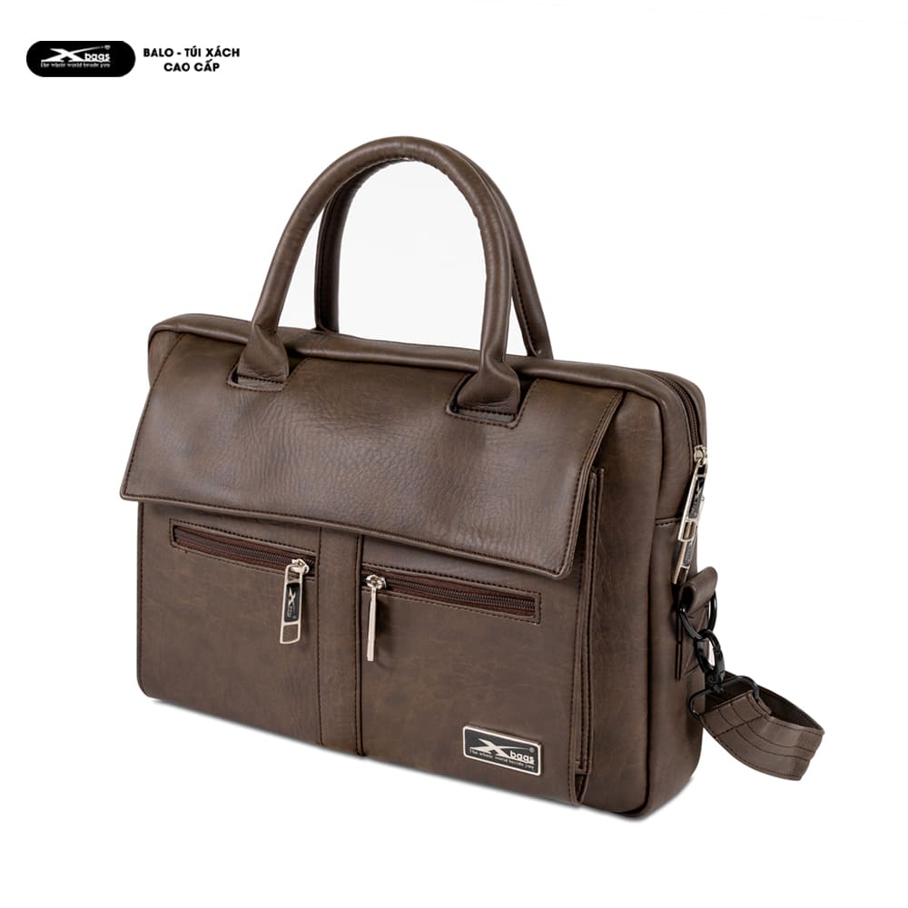 Cặp Công Sở Xbags Lavish Xb4301 Da Cao Cấp Màu Nâu, Chống Va Đập, Chống Nước, Sang Trọng Chuyên Nghiệp, Đựng Được Laptop 15 Inch!