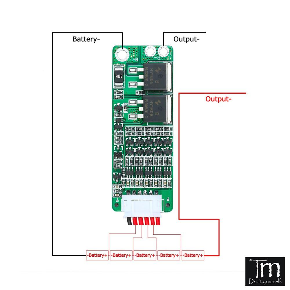 Mạch Bảo Vệ Cân Bằng Pin BMS 5S 21V 15A