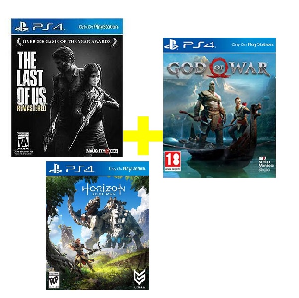 Bộ Máy PS4 Slim 1TB Model CUH-2218B MEGA kèm 3 Game God Of War ,The Last Of Us ,Horizon Zero Dawn  - Hàng Chính Hãng