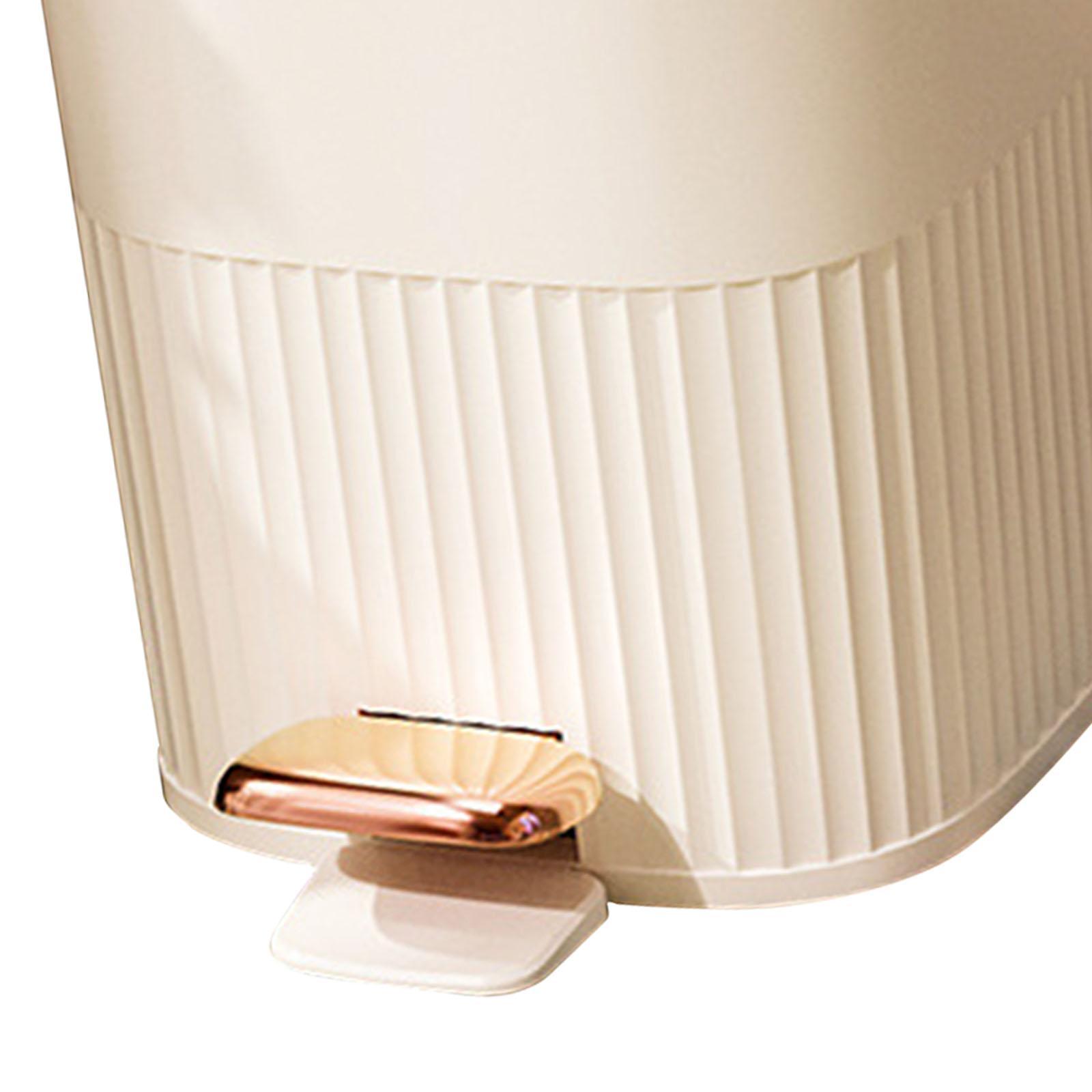 Kitchen Waste Basket 2 in 1 Foot Pedal Press Type Garbage Bin Rectangle Step Trash Can for Study Entryway Laundry Room Office