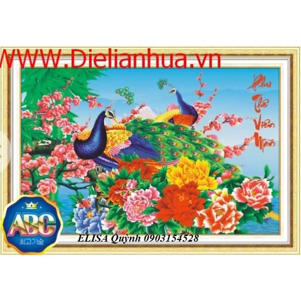 Tranh đá công xanh phu thê viên mãn DF242 - kích thước: 75 * 50cm.