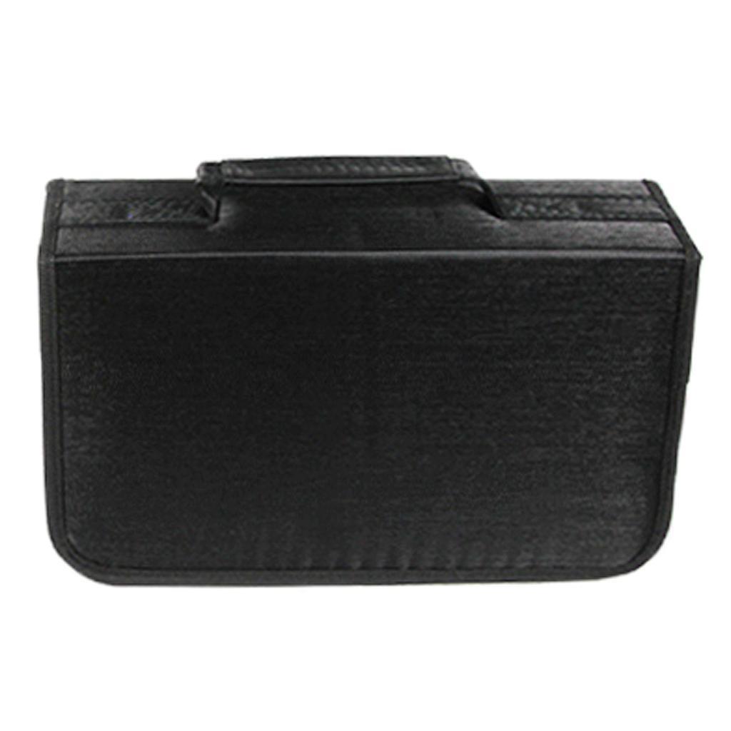 2Pcs CD DVD Case Game Disk Carrying Case Zipper Storage Bag for Office