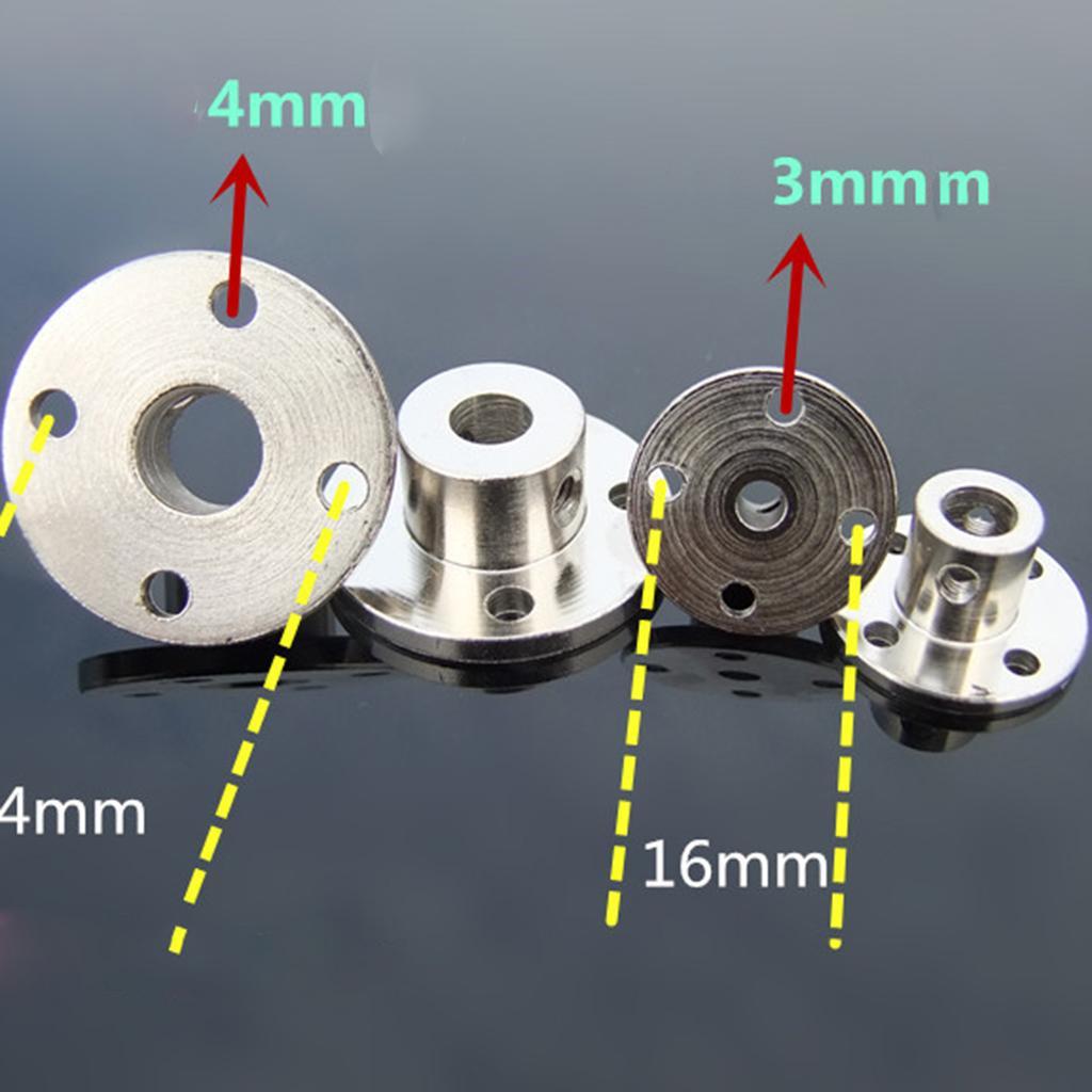 4mm+8mm Rigid Flanged Coupling Motor Guide Shaft Coupler Motors Connectors for DIY Parts